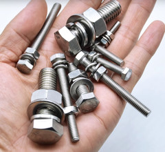 Nut Bolt & Washers (Fully Threaded Set Screw) DIN933 A2 STAINLESS M3 M4 M5 M6 M8