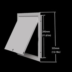 Steel Access Panel Door, Lockable Reinforced Metal Construction with Keys, Dr…