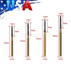 5Pcs Dental Endo-Z Titanium Tungsten Carbide High Speed Cutting Burs FG 1.60mm