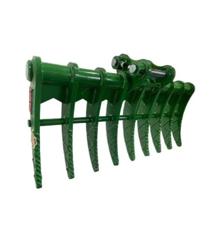 JMA 35in Mini Excavator Brush Rake 2-3 Ton 35mm Pin-On Land Clearing Grapple