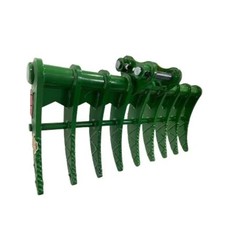 JMA 35in Mini Excavator Brush Rake 2-3 Ton 35mm Pin-On Land Clearing Grapple