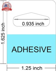 1000PCS 1-1/4″ X 1-5/8″ Slot Hole Self Adhesive Hanging Tabs Heavy Duty Clear Pl