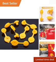 5-Pack Gas Can Vent Cap Kit – Yellow Vent Plugs for Old Style Water & Gas Jug…