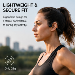 Bone Conduction Headphones, Bluetooth 5.4 Open Ear Wireless Headphones with Mic,