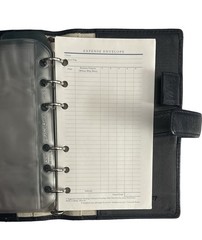 Franklin Covey Anna Pocket Snap Binder Blue Nappa Leather 6X3.5 Planner #59363