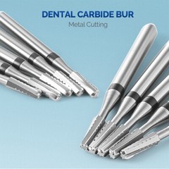 Dental Tungsten Steel Carbide Crown Metal Cutting Bur FG-1957/FG-1958 High Speed