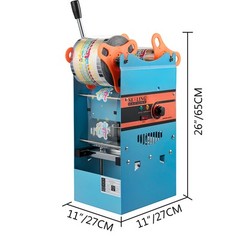 VEVOR Manual Bubble Tea Cup Sealer Machine 300-500 Cup/h Sealing Machine Blue