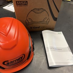 MSA V-Gard H1 Hard Hat Orange 4 Point Ratchet Safety Helmet Open Box NEW
