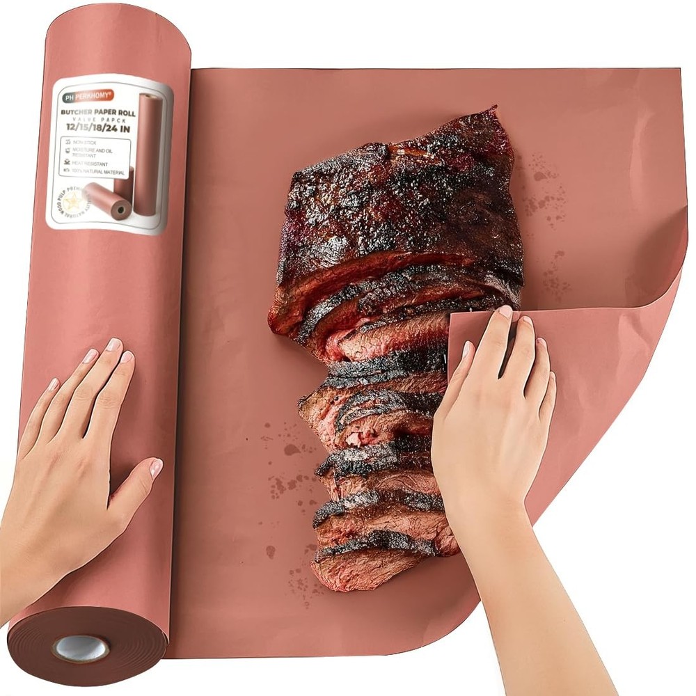 PH PERKHOMY Pink Butcher Paper Roll 18″ x 1200″ (100′) for x 100′,