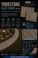 Yorkstone Slate Landscape Curbing Texture Skin Curbart creations 2pc Set