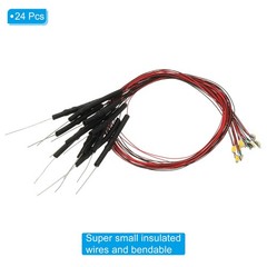 1206 Pre-Wired Micro LED, 24 Pcs 9-12V Emitting Diodes for Model, Warm White