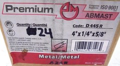 PREMIUM DEPRESSED CENTER WHEEL, D445R, 4” X 1/4” X 5/8”, 13300RPM, LOT OF 24