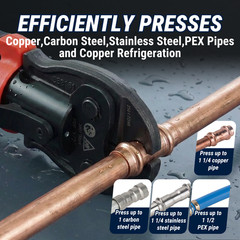 ASTM F1807 18V Electric Pipe Crimping Tool for 1/2″ 3/4″ 1″PEX Pipe Copper Rings