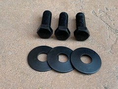 3 pcs King Kutter Blade LH Bolts & washer 502310 for 502303 spindle Fine thread