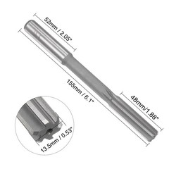 13.5mm Chucking Reamer HSS H7 6 Straight Flutes Machine Milling Cutter Tool