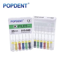 1 Pack Dental Endo Root Canal File K-FILES Stainless Steel Hand Use 21/25/31mm