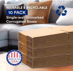 Moving Boxes Medium 18″L x 14″W x 12″H 10-Pack | Corrugated Cardboard Box for Sh