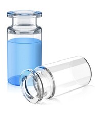 100 Pcs. 2 ML Vials Clear Glass Bottle 13mm Crimp top Flat Bottom (no Lids) New