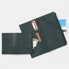 TRAVELER’S Notebook Leather Zipper Case engraving Tannin Regular & Passport size