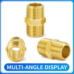 Versatile Brass Hex Nipple 3/4″ NPT Male Thread Adapter – 6 Pack of Durability