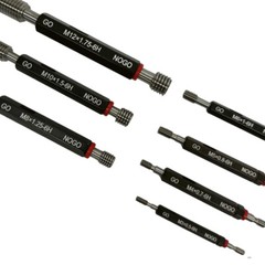 7 Pc H6 Metric Thread Plug Gage Gauge Set Double End GO & NO GO Lot H6 6H