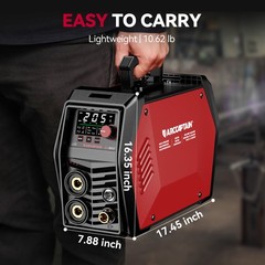 ARCCAPTAIN iControl TIG205 Pro 5 In 1 Cold Spot Stick/TIG Welder with Foot Pedal