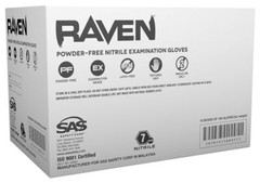 Raven SAS Safety 66518 6 mil Black Nitrile Disposable Gloves 7 Mil – Large – …