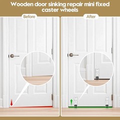 4 Pack Bedroom Door Sinking Repair Caster Wheels, 0.9Inch Multifunctional Iow Pr