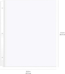 Durable Clear Sheet Protectors for 3 Ring Binder, 8.5 in X 11 In, 3 Holes, 200 P