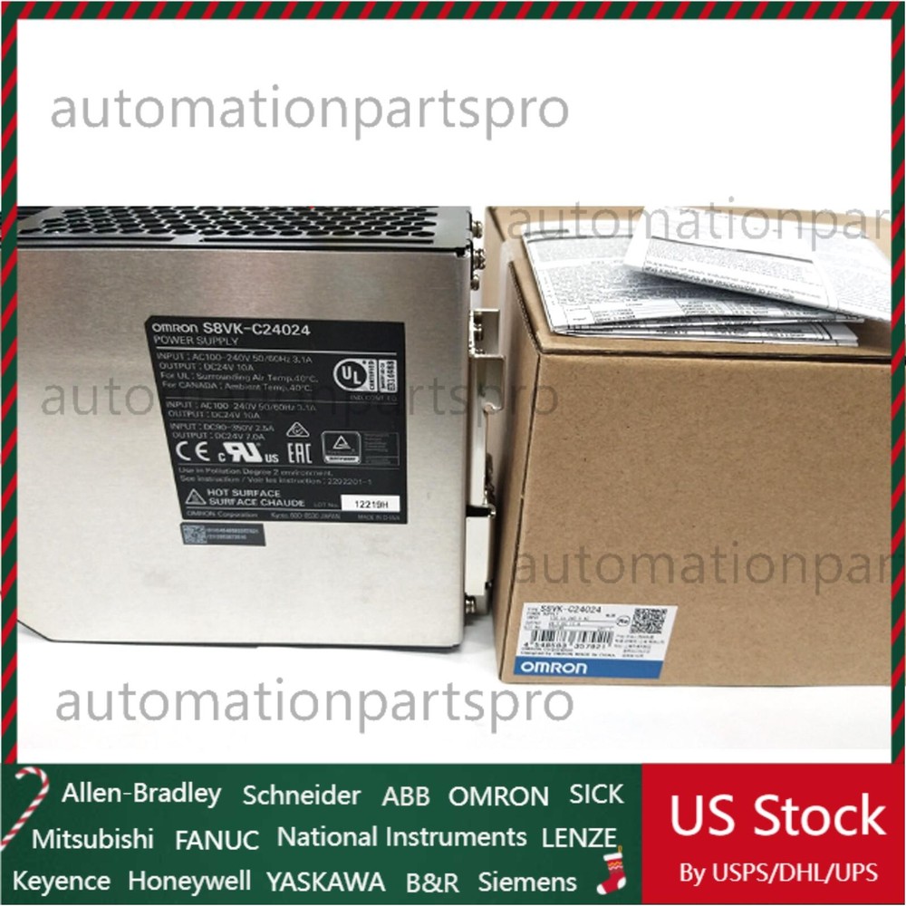 new Omron S8VK-C24024 Switching Power Supply 100-240VAC 24VDC 10A US Free TAX