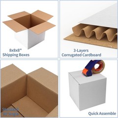 Versatile 25-Pack of 8x8x8 Shipping Boxes – Perfect for Crafting and Unboxing