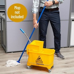 Ergonomic 5.5 Gallon Mop Bucket with Wheels—Ultimate Compact Cleaning Solution