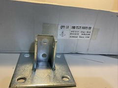 Power Utility Products 3033-SQ-EG Post Base Single Tall Zinc New Free shipping