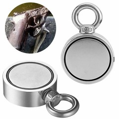 800LBS Neodymium Fishing Magnet Kit Up To Pull Force Super Strong Hunt & Rope