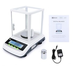 U.S. Solid Analytical Balance 300gx0.001g 1mg Lab Digital Scale W/ 2 LCD Screens