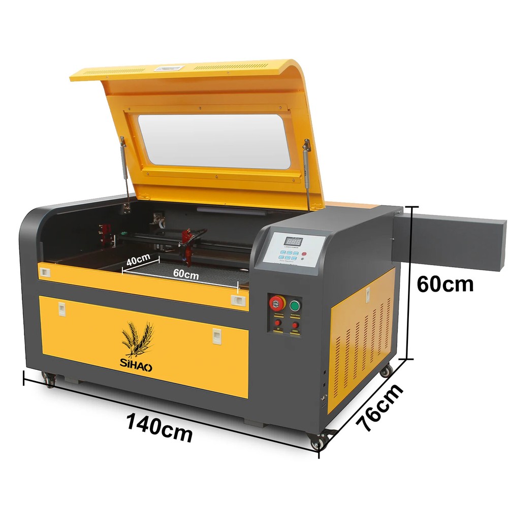 SIHAO CO2 Laser For Acrylic Wood Engraving Engraver Machine 60W Dual Channel