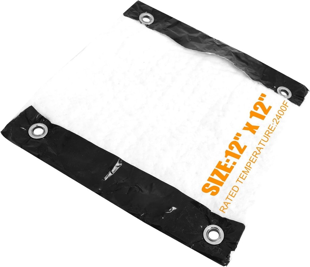 12”x12” Ceramic Fiber Insulation Blanket Protective Heat Shield with Grommets