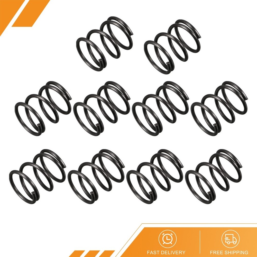 10pcs – Compression Spring 1.2mm Wire Dia 13mm OD 15mm Free Length Black