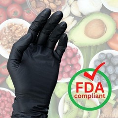 Black Nitrile Powder Free Non-Sterile Gloves [S M L XL Available]