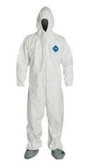 Dupont Tyvek Protective Coverall Cleaning Painting Spray Suit Hood & Boots 25/CS