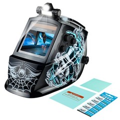 TRQWH True Color Welding Helmet Auto Darkening Solar Powered with 4 Sensors