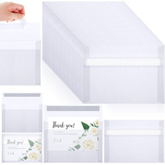 Colarr 150 Pcs A7 Translucent Vellum Envelopes 5.25 X 7.25 Inch Wedding Clear