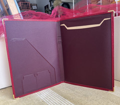 Apple Red Leather Business Portfolio Brass Corners by Hazel America’s Case Maker