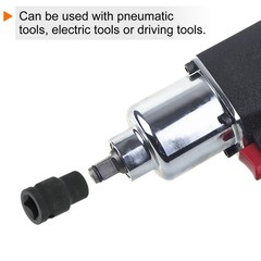 12-Point Impact Socket 1/2 Inch Drive 12mm Metric Cr-V Shallow Impact Socket