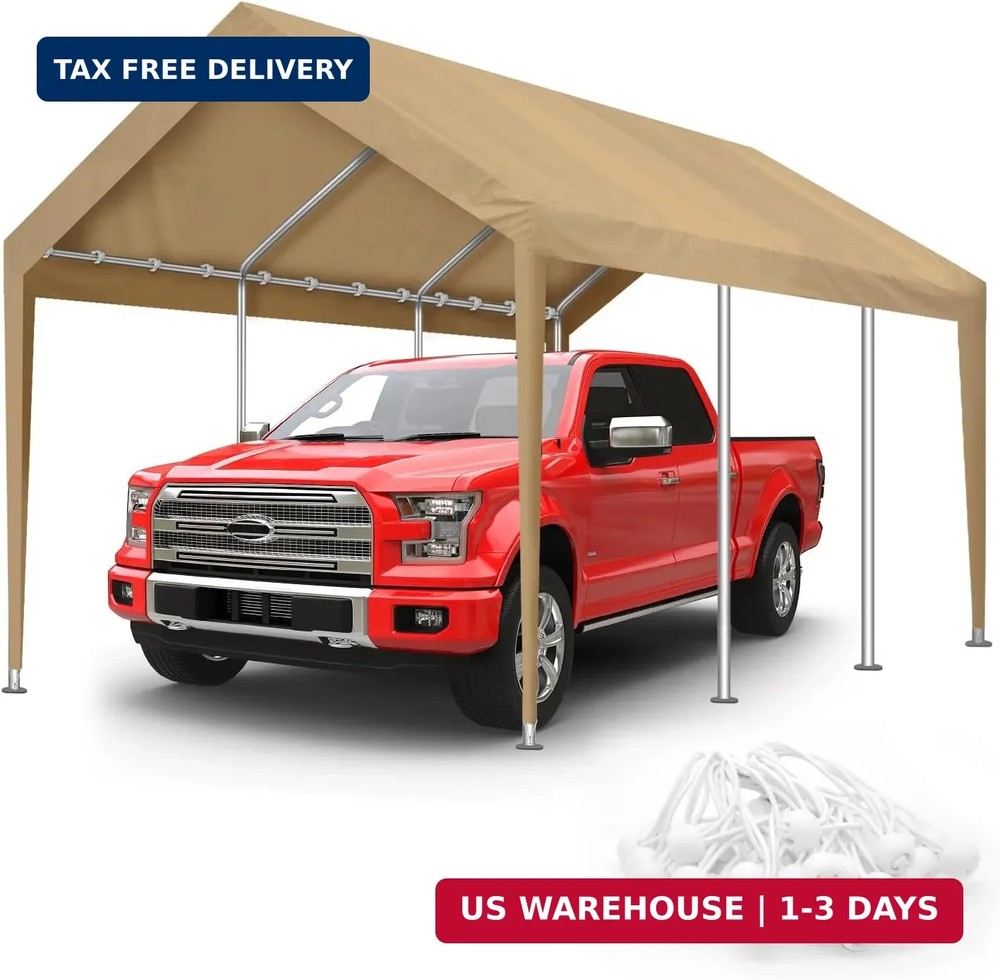 10X20Ft Carport Canopy Replacement Cover Heavy Duty Waterproof & UV Protected, A