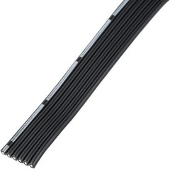 24 Gauge AWG Silicone Ribbon Cable 6 Pin Black 5 ft Flat Flexible Stranded