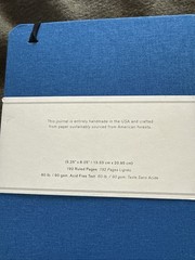 4 – Shinola Detroit Ruled Hard Linen Journals – Blue – Unused – Advert Logo
