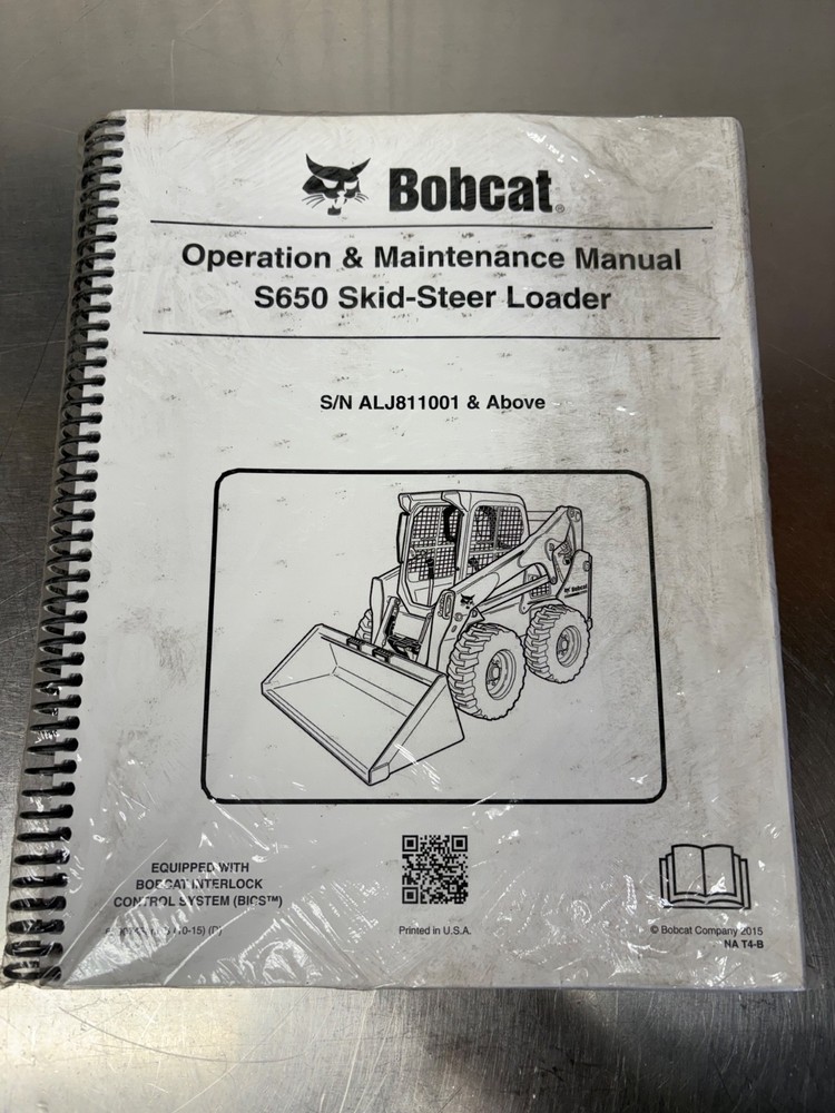 NEW OEM Bobcat S650 Skid Steer Operators & Maintenance Manual BICS