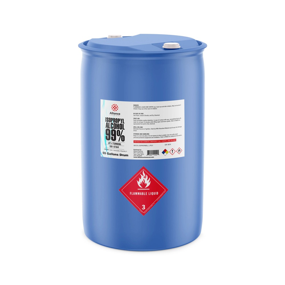 Isopropyl Alcohol 99% – Technical Grade – 55 Gallon Drum