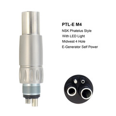 COXO Dental Handpiece Coupler Self Power 4 Hole 6 Pin LED NSK Phatelus Style